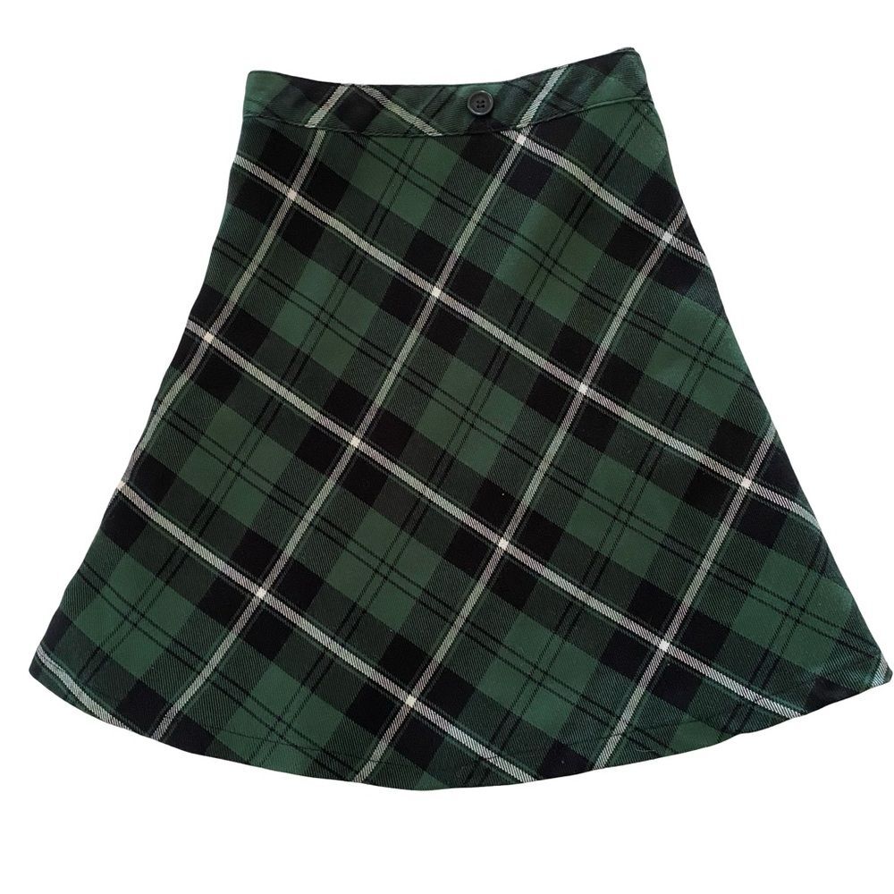 Royal Bones By Plaid Circle Mini Skirt Green Size XXL